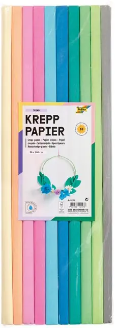 Gereduceerde Prijs Folia crepepapier – trend kleuren