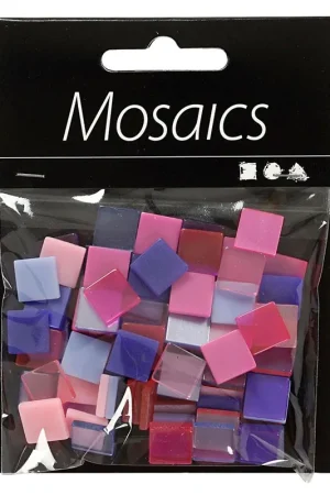 Laatste Versie CCHobby glasmozaïek 1x1cm 25gr – paars/roze