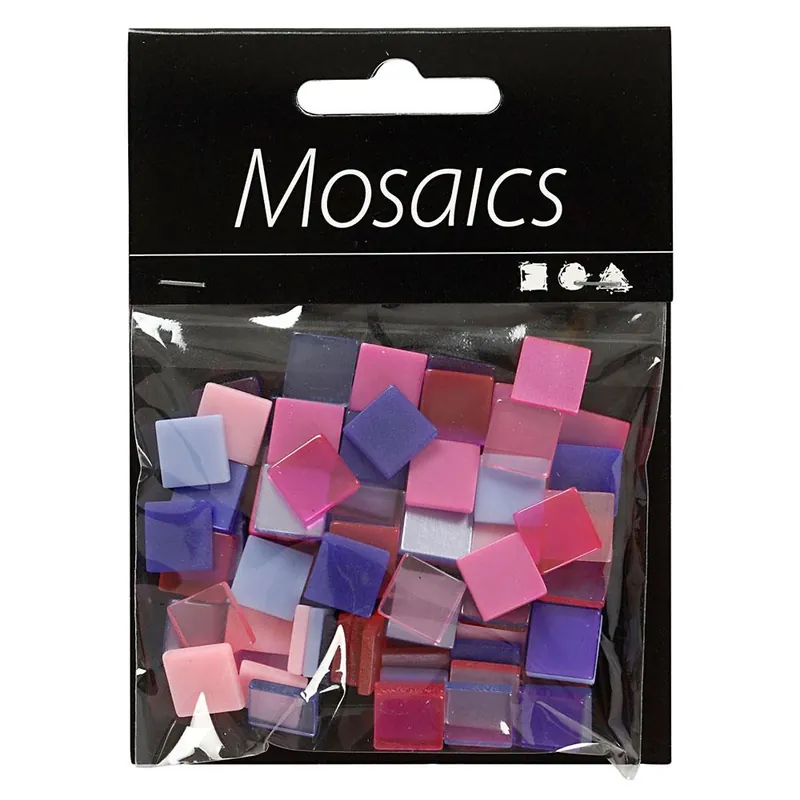 Laatste Versie CCHobby glasmozaïek 1x1cm 25gr – paars/roze