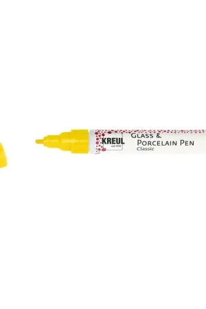 Bestseller Kreul Glass & Porcelain pen classic – medium signaal geel