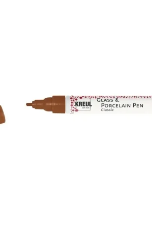 Kreul Glass & Porcelain pen classic – medium cognac Beperkte Voorraad
