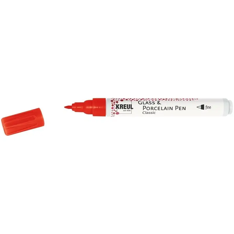 Kreul Glass & Porcelain pen classic – fine kersen rood Merkproduct