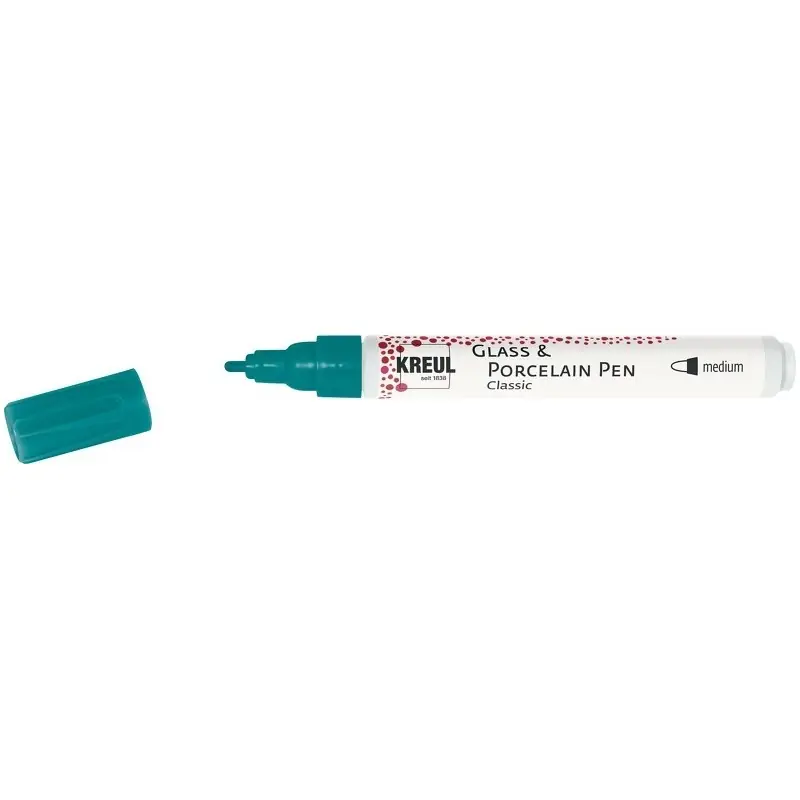 Uitverkoop Kreul Glass & Porcelain pen classic – medium turquoise