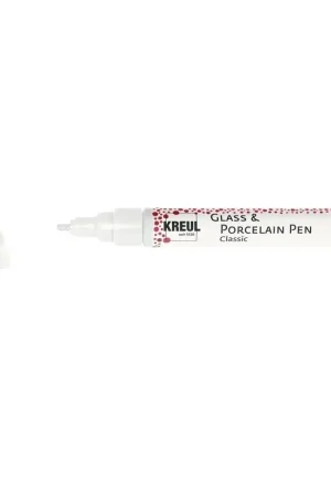 Kreul Glass & Porcelain pen classic – medium wit Laatste Versie