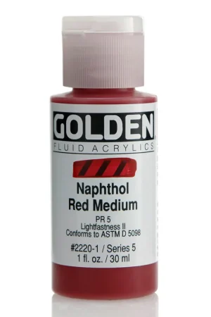 Snelle Levering Golden fluid acrylics 30ml – S5 – 2220 naphthol red medium