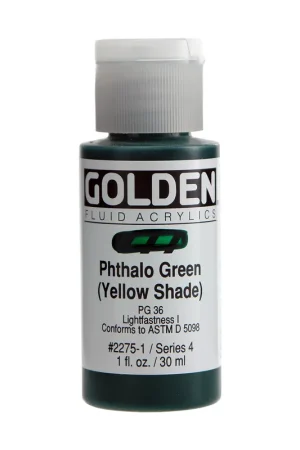 Weekendaanbieding Golden fluid acrylics 30ml – S4 – 2275 phthalo green (yellow shade)