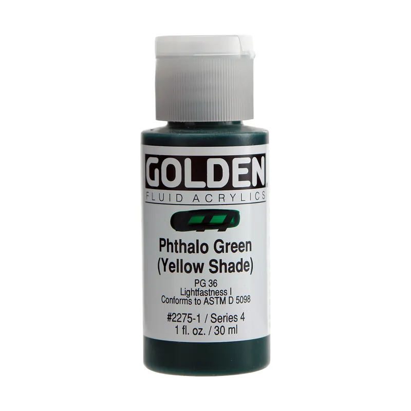 Weekendaanbieding Golden fluid acrylics 30ml – S4 – 2275 phthalo green (yellow shade)