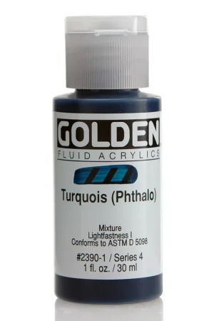 Laatste Versie Golden fluid acrylics 30ml – S4 – 2390 turquoise (phthalo)