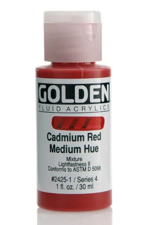 Golden fluid acrylics 30ml – S4 – 2425 cadmium red medium hue Korting