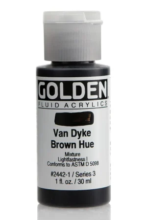 Speciale Aanbieding Golden fluid acrylics 30ml – S3 – 2442 van dyke brown hue