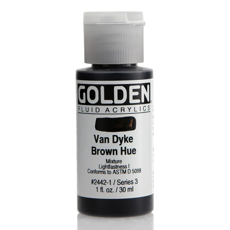 Speciale Aanbieding Golden fluid acrylics 30ml – S3 – 2442 van dyke brown hue