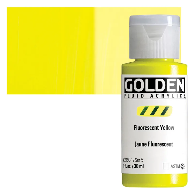 Golden fluid acrylics 30ml – S5 – 2490 fluorescent yellow Aanbieding