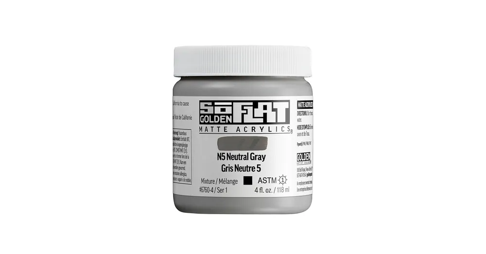 Golden so flat matte acrylics 118ml – S2 – 6760- N5 Neutral grey Voordeelprijs