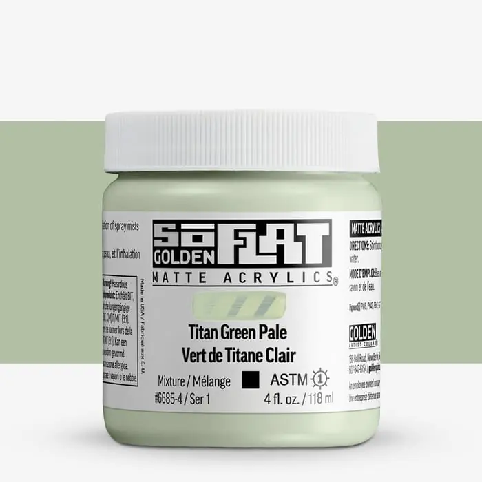 Golden so flat matte acrylics 118ml – S3 – 6685 Titan green pale Gecertificeerd