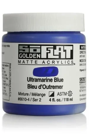 Premium Golden so flat matte acrylics 118ml – S2 – 6610 ultramarine blue