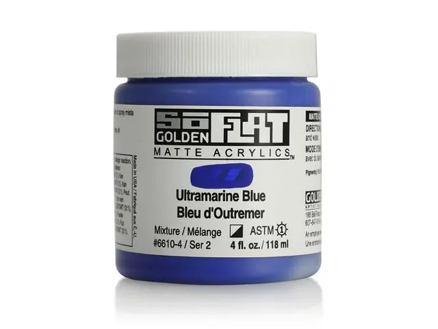 Premium Golden so flat matte acrylics 118ml – S2 – 6610 ultramarine blue