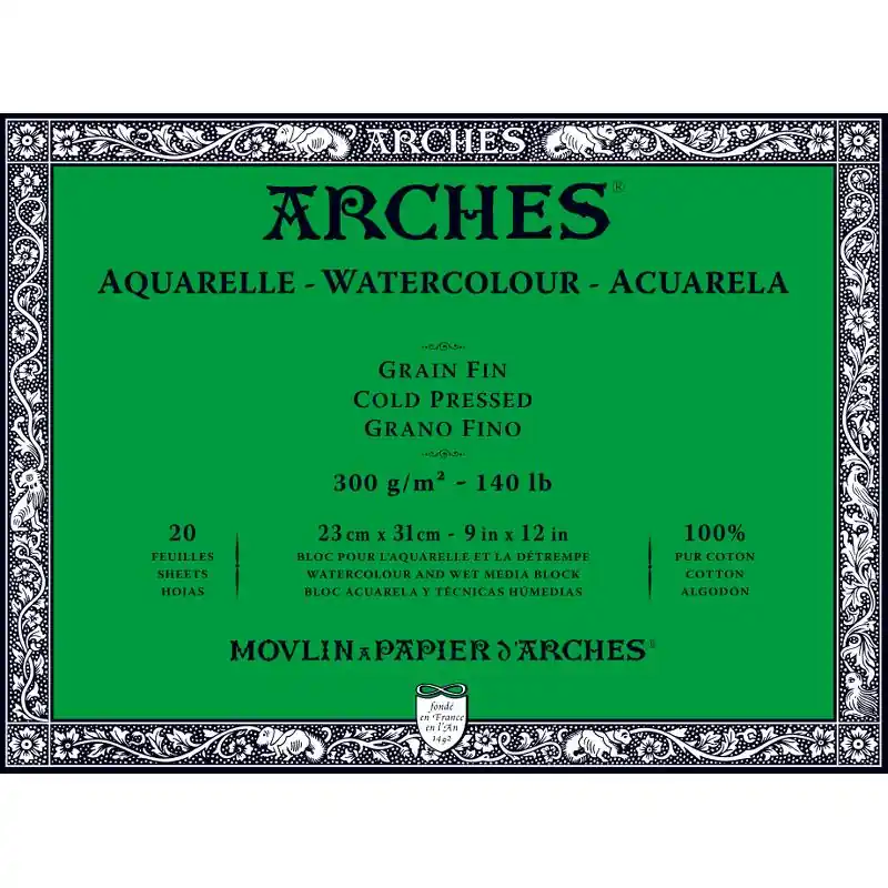 Arches cold pressed 300gr 4-zijde 23 x 31 Voordeelprijs