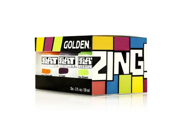 Golden so flat matte acrylics 59ml – set zing Beperkte Voorraad
