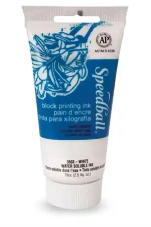 Premium Speedball block printing ink 75ml – 3503 white