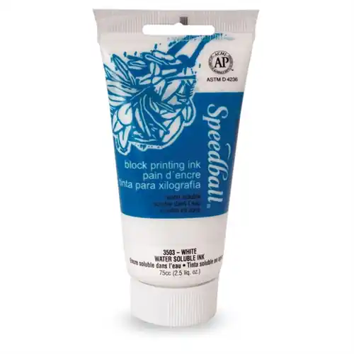 Premium Speedball block printing ink 75ml – 3503 white