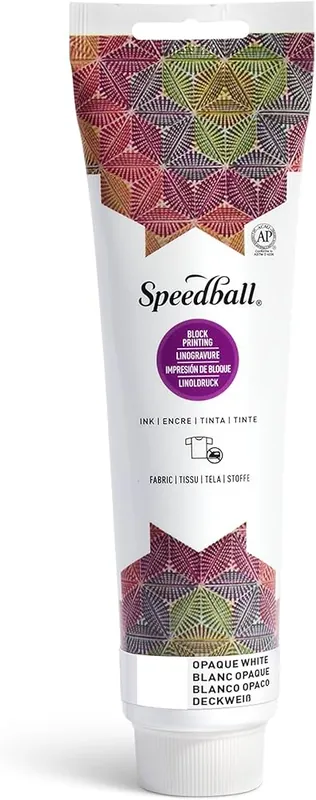 Tijdelijk Beschikbaar Speedball textiel block printing ink 148ml – 3685 wit dekkend