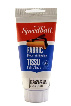 Gecertificeerd Speedball textiel block printing ink 75ml – 3585 wit dekkend