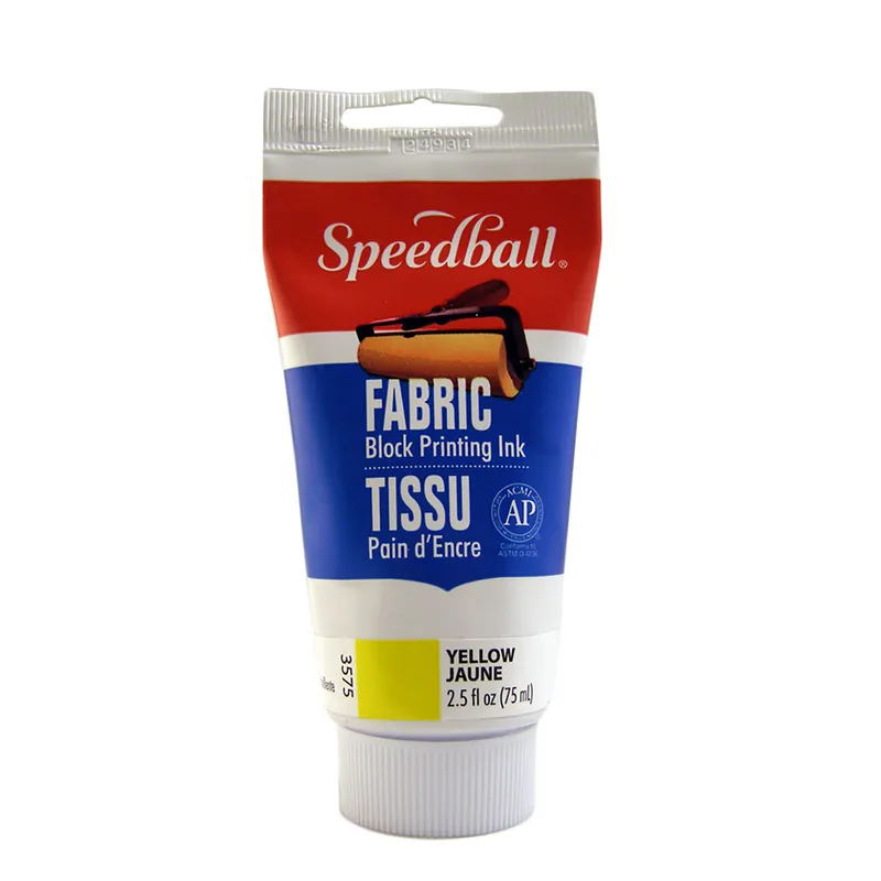 Beperkte Voorraad Speedball textiel block printing ink 75ml – 3575 geel