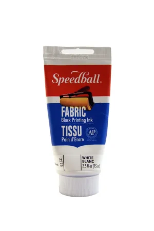 Speedball textiel block printing ink 75ml – 3573 wit Direct Verzonden
