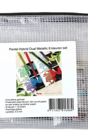 Pentel Hybrid dual metallic – set 8 Koop Online