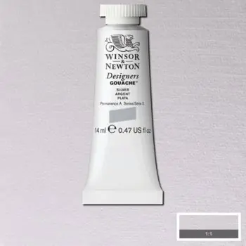 Winsor & Newton designers gouache S3 – 617 silver Op = Op