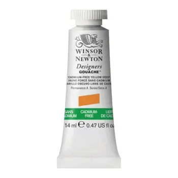 Weekendaanbieding Winsor & Newton designers gouache serie 4 – 891 cadmium free yellow deep