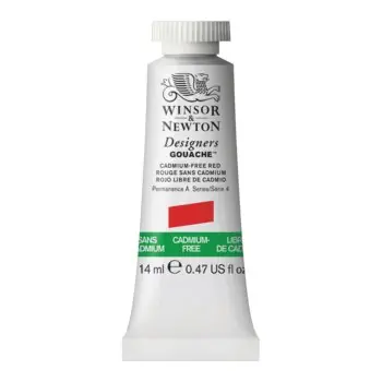 Exclusieve Aanbieding Winsor & Newton designers gouache serie 4 – 901 cadmium free red