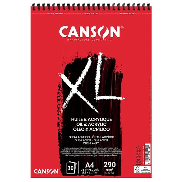 Canson XL – olie- & acrylpapier A4 Veilige Betaling