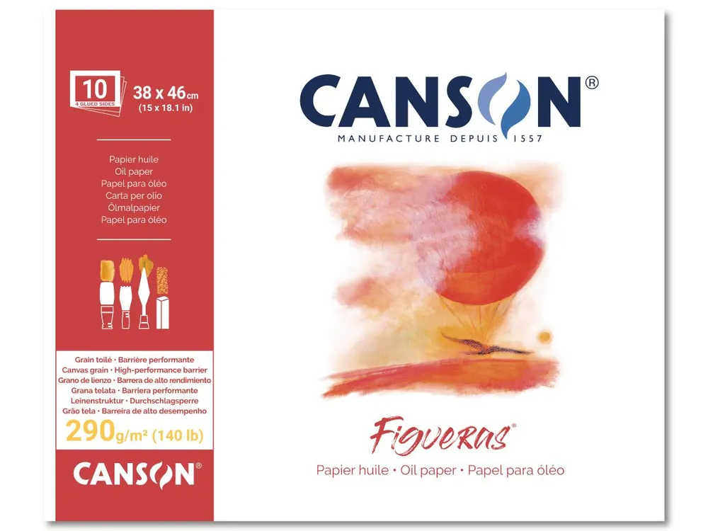 Superprijs Canson Figueras olieverfpapier – 42×59.4 (A2) 1-zijdig verlijmd