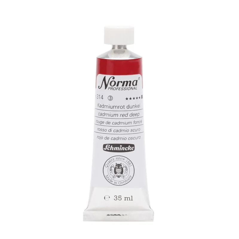 Schmincke Norma olieverf 35ml – 314 cadmium red deep Finale Uitverkoop