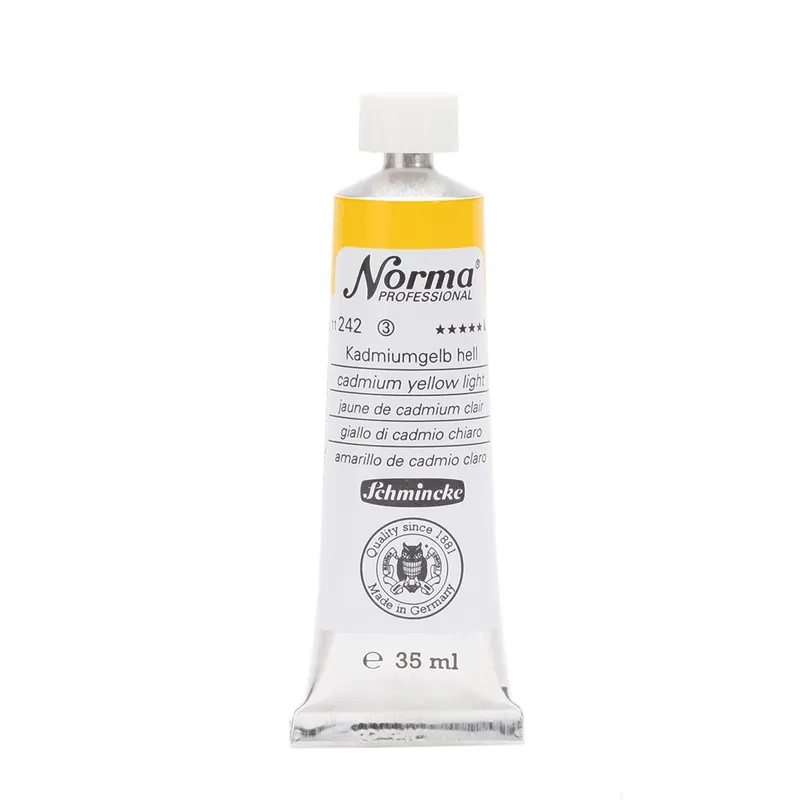 Hoge Kwaliteit Schmincke Norma olieverf 35ml – 242 cadmium yellow light