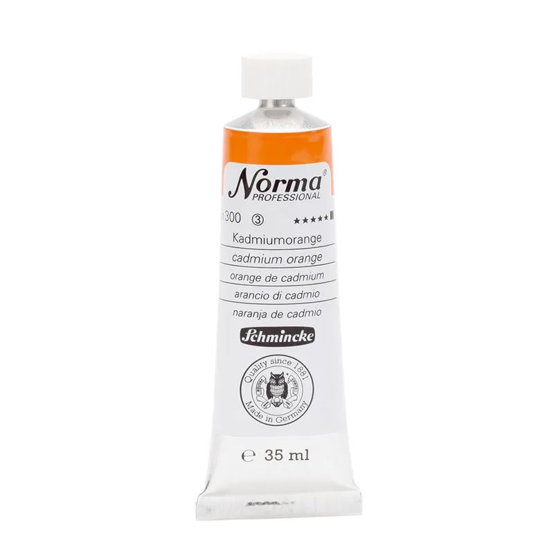 Betaalbaar Schmincke Norma olieverf 35ml – 300 cadmium orange