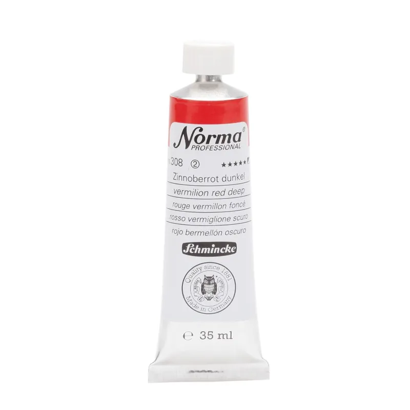 Schmincke Norma olieverf 35ml – 308 vermilion red deep Speciale Aanbieding