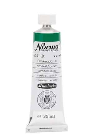 Schmincke Norma olieverf 35ml – 504 emerald green Seizoensaanbieding