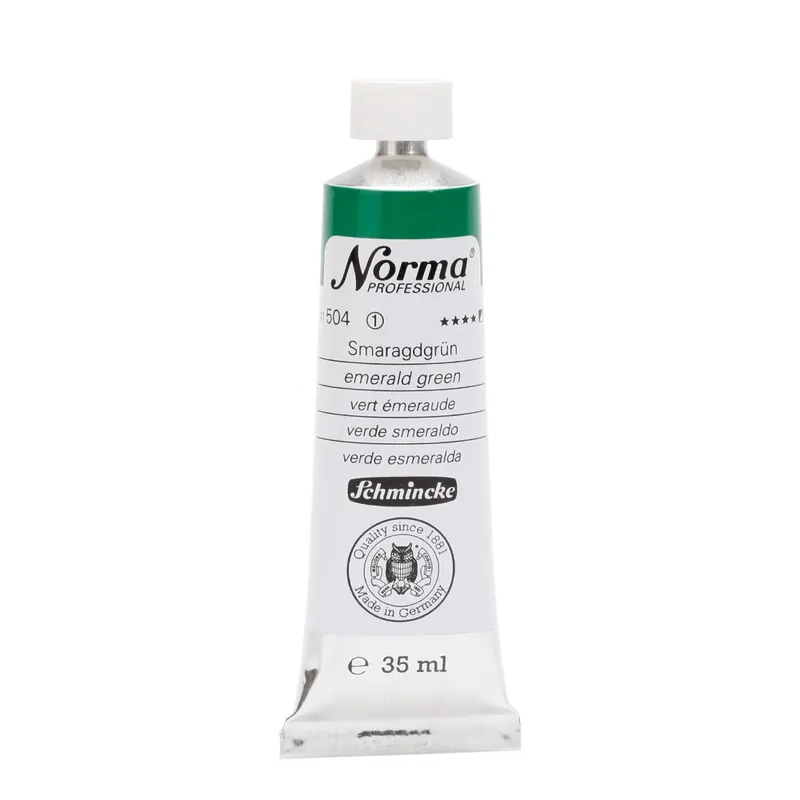 Schmincke Norma olieverf 35ml – 504 emerald green Seizoensaanbieding