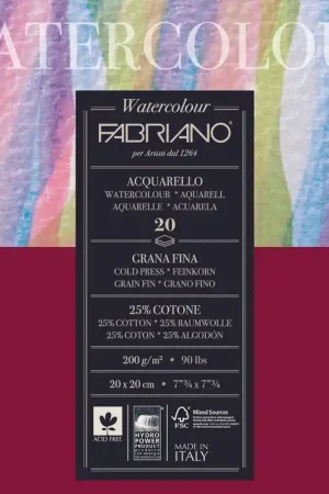 Exclusieve Aanbieding Fabriano Studio watercolour – 200gr 30 x 30