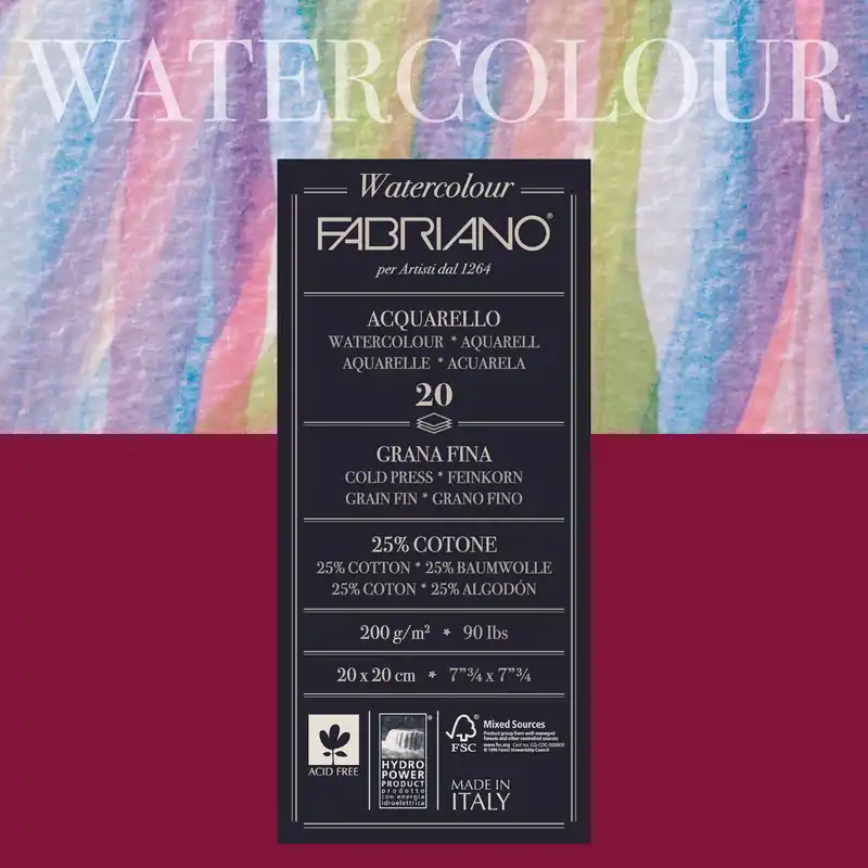 Exclusieve Aanbieding Fabriano Studio watercolour – 200gr 30 x 30