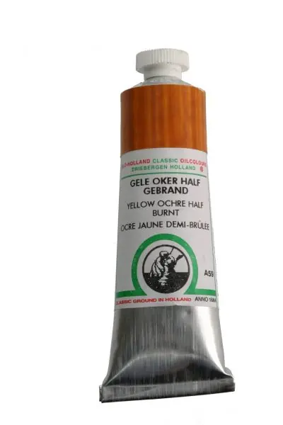 Snelle Levering Old Holland classic olieverf 40ml A59 gele oker half gebrand