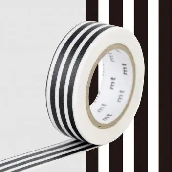 Washitape Ikigai – serie zwart/wit – border black Favoriet