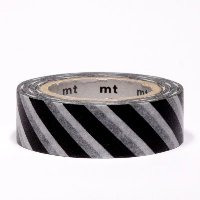 Meest Verkocht Washitape Ikigai – serie zwart/wit – stripe black 2