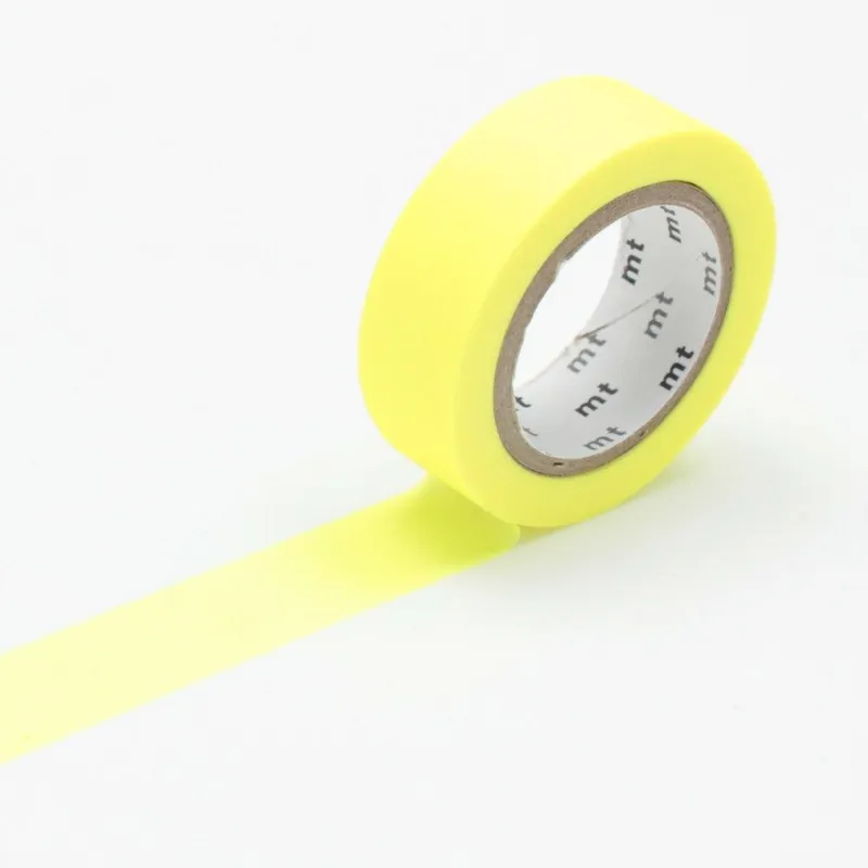Washitape Ikigai – serie geel – shocking yellow Beperkt Aanbod