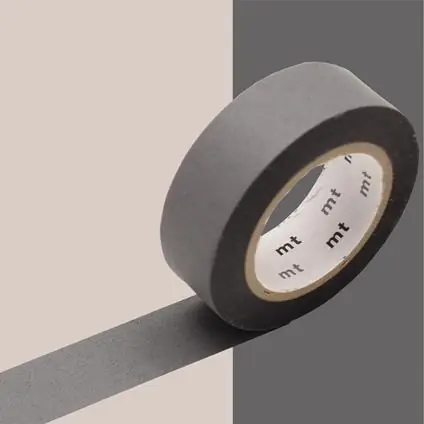 Washitape Ikigai – serie zwart/wit – matte gray Exclusieve Aanbieding