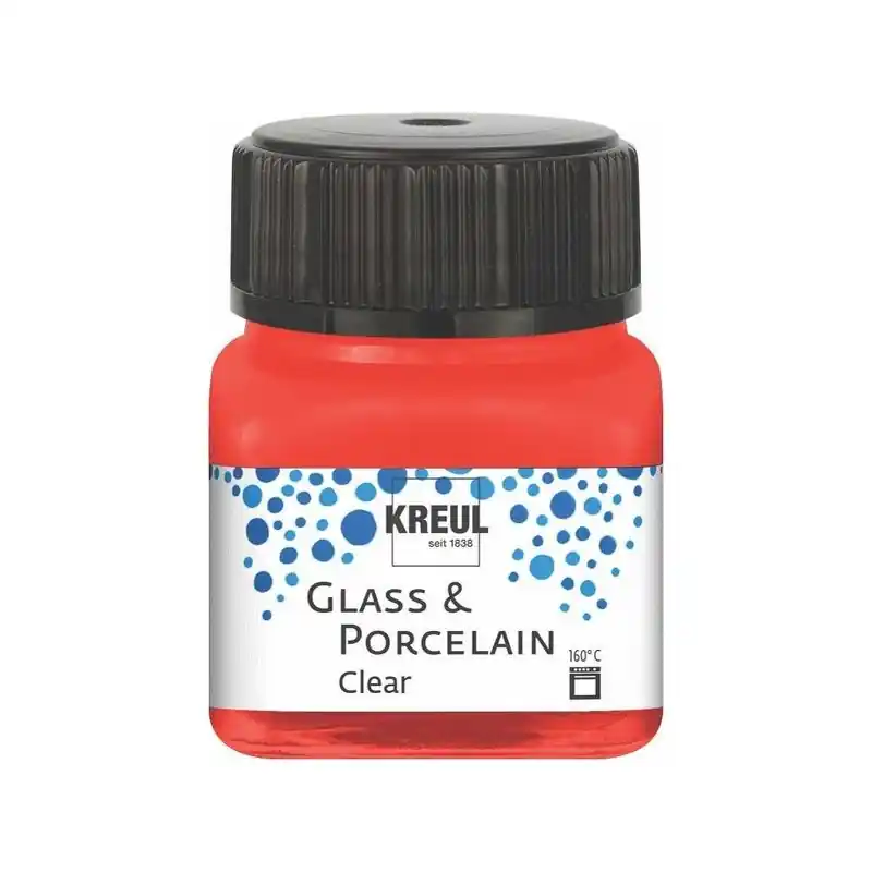 Kreul Glass & Porcelain clear – 16205 cherry red Favoriet