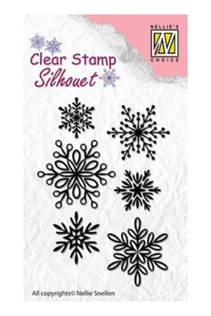 Nellie's choice clearstamp – Snowflakes Op = Op