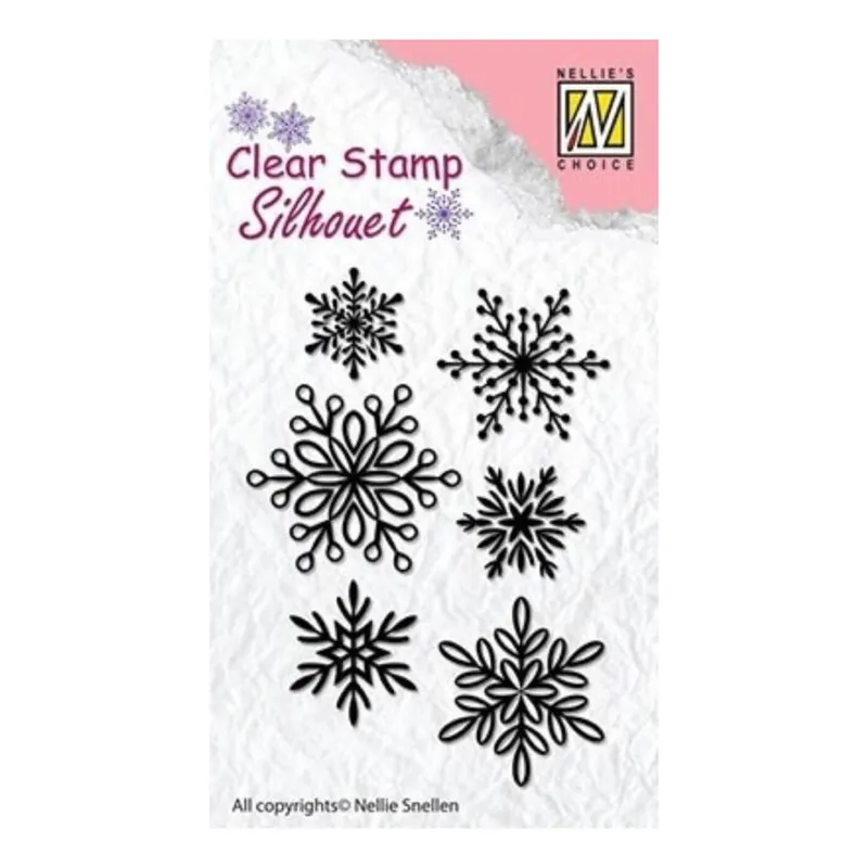 Nellie's choice clearstamp – Snowflakes Op = Op